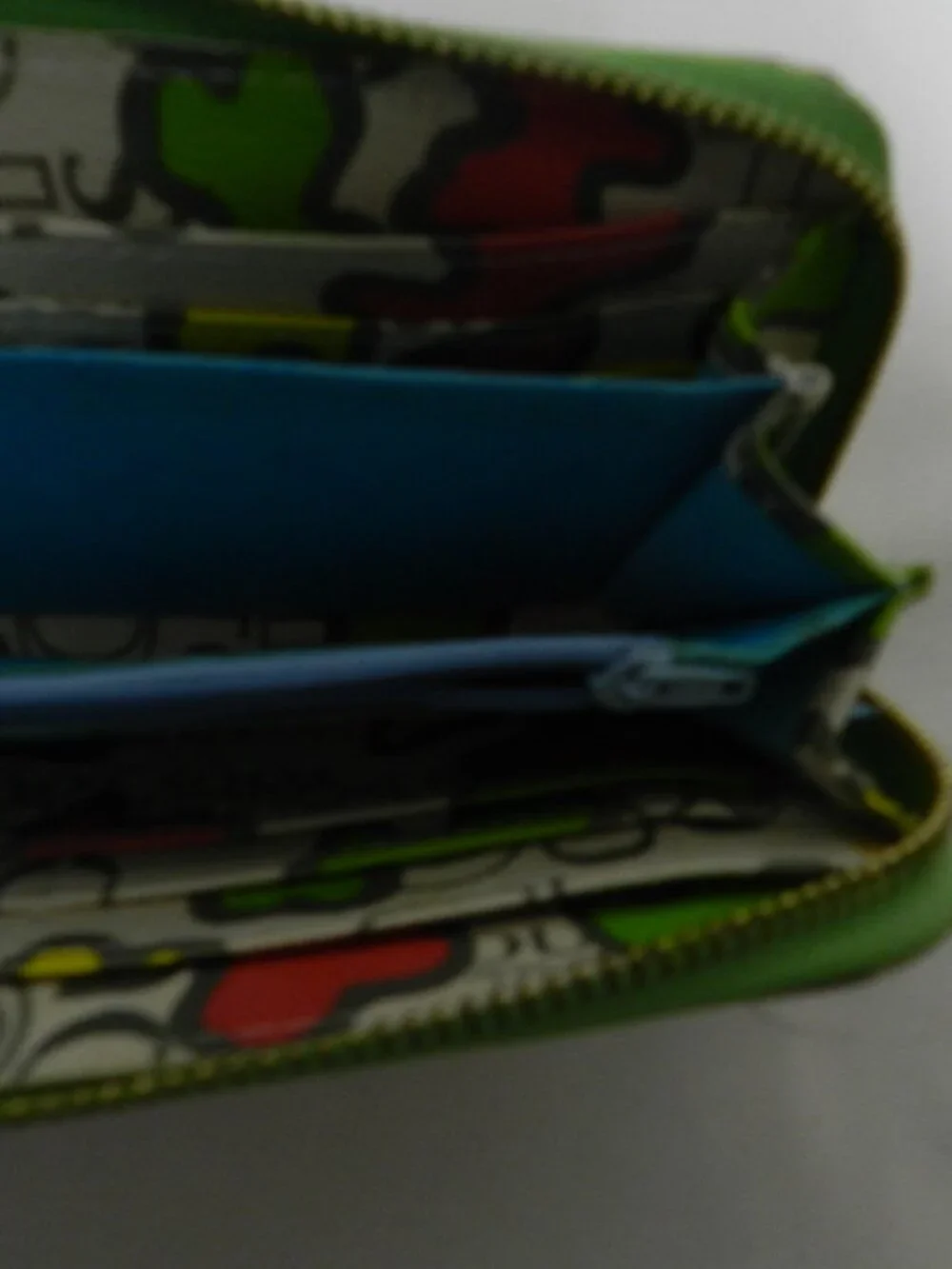 TOUS Leather zip around clutch wallet w/ Teddy Bear abstract 8